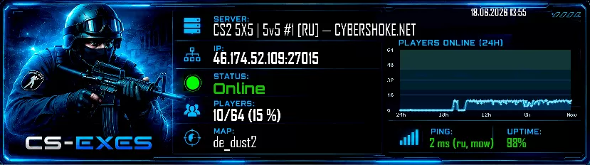 CS2 5X5 | 5v5 #1 [RU] — CYBERSHOKE.NET