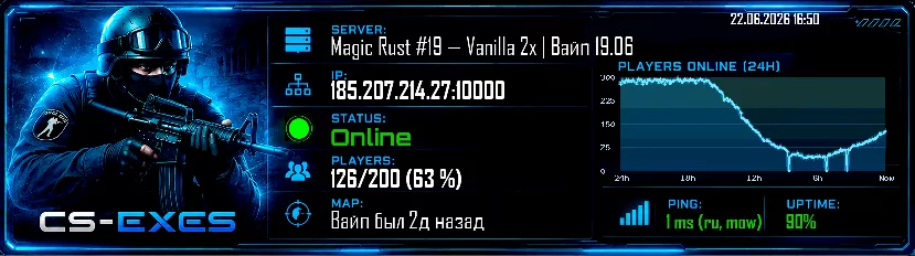 Magic Rust #19 — Vanilla 2x | Baйп 19.06 Magic Rust #19 — Vanilla 2x | Baйп 19.06
