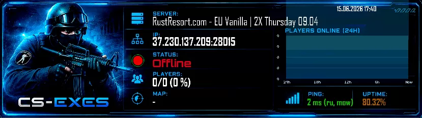 RustResort.com - EU Vanilla | 2X Thursday 09.04