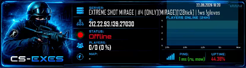 EXTREME SHOT MIRAGE | #4 [ONLY][MIRAGE][128tick] | !ws !gloves 