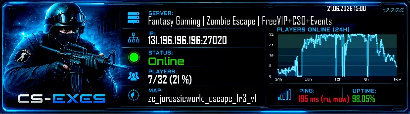Fantasy Gaming | Zombie Escape | FreeVIP+CSO+Events