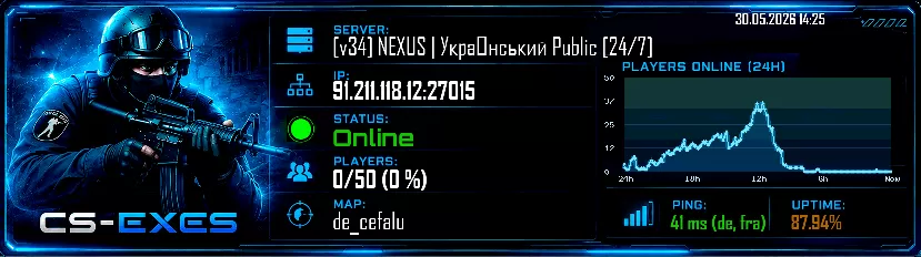 [v34] NEXUS | Український Public [24/7]