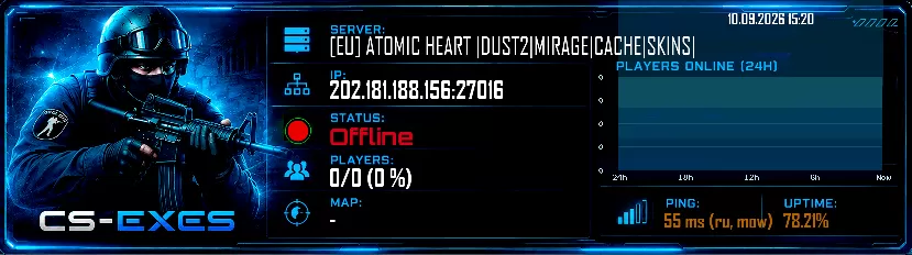 [EU] ATOMIC HEART |DUST2|MIRAGE|CACHE|SKINS|