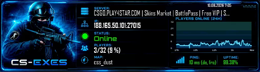CSGO.PLAY4STAR.COM | Skins Market | BattlePass | Free VIP | Skins | Panel