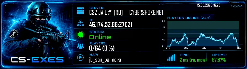 CS2 JAIL #1 [RU] — CYBERSHOKE.NET