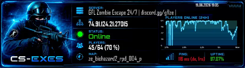 GFL Zombie Escape 24/7 | discord.gg/gflze |