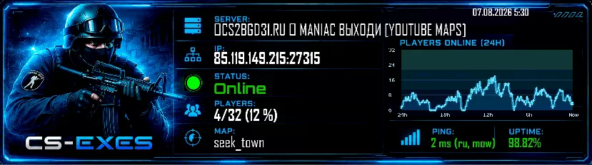 ⚫CS2BGD31.RU ❤ MANIAC ВЫХОДИ [YOUTUBE MAPS]
