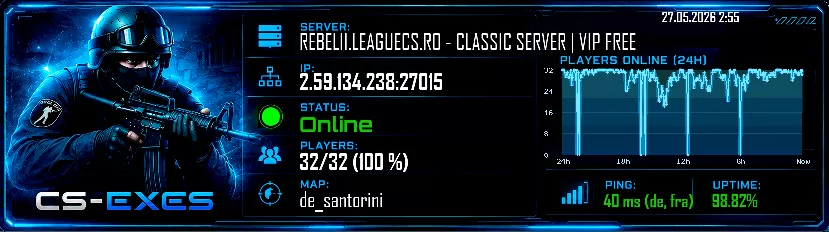 REBELII.LEAGUECS.RO - CLASSIC SERVER | VIP FREE