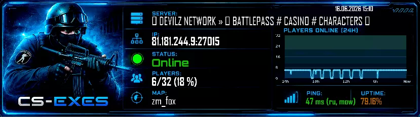 ツ DEVILZ NETWORK » 「 BATTLEPASS # CASINO # CHARACTERS 」
