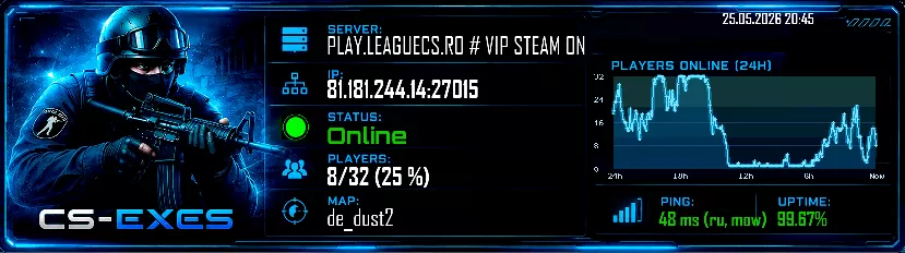 PLAY.LEAGUECS.RO # VIP STEAM ON