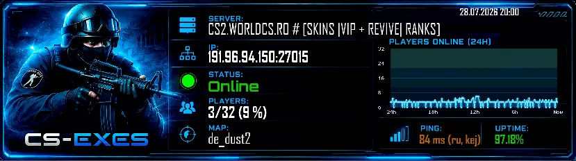 CS2.WORLDCS.RO # [SKINS |VIP + REVIVE| RANKS]
