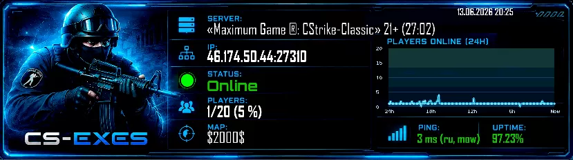 «Maximum Game ®: CStrike-Classic» 21+ (8:31)